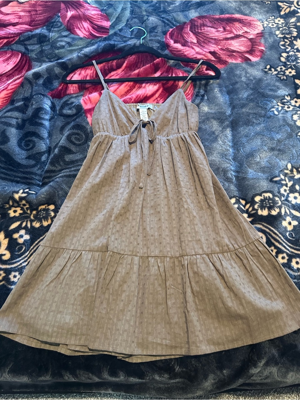 RSQ open back brown mini dress